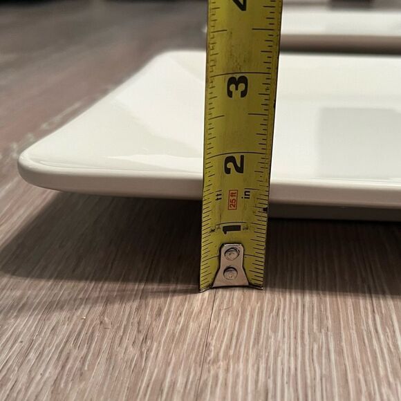 Williams Sonoma White Square Dinner Plate 11.75” Charger I Patrizi Italy Ivory - Picture 6 of 7